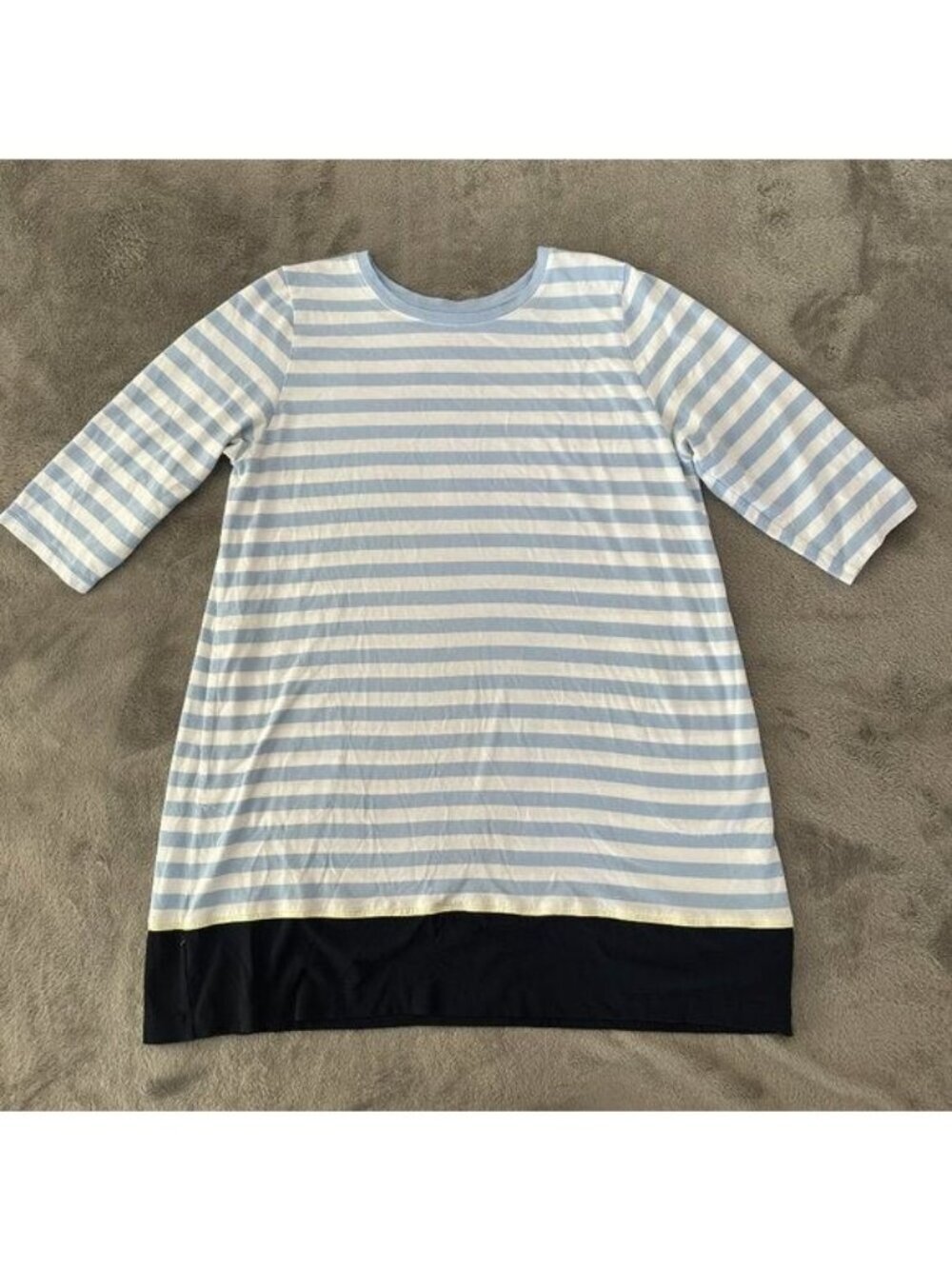 J. Jill Fit Striped A-Line Mini Dress Pockets Cotton Modal Women's XL Petite